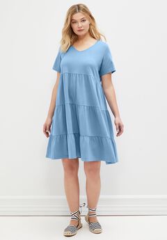 Tiered Knit Tee Dress