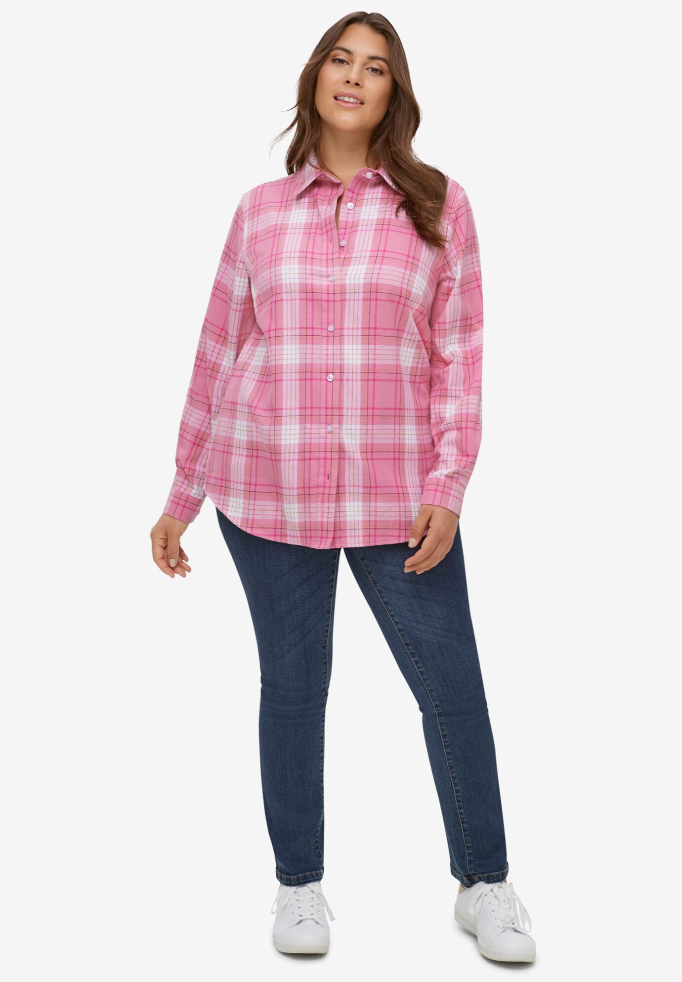 Pink Plaid Flannel S