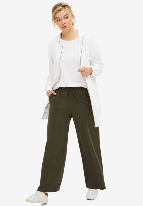 Wide Leg French Terry Sweatpant, , on-hover image number null