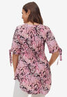Tie-Sleeve Scoop Neck Tunic, , on-hover image number null