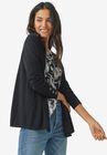Button-Cuff Cardigan With Belt, BLACK, hi-res image number null