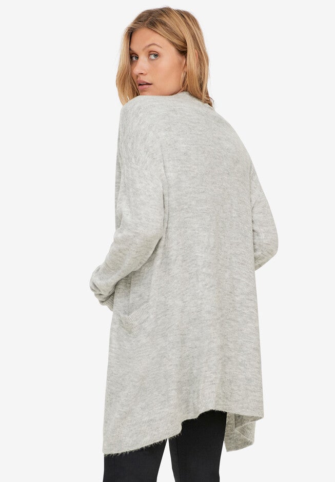 Long Open Cardigan With Pockets, , on-hover image number 1