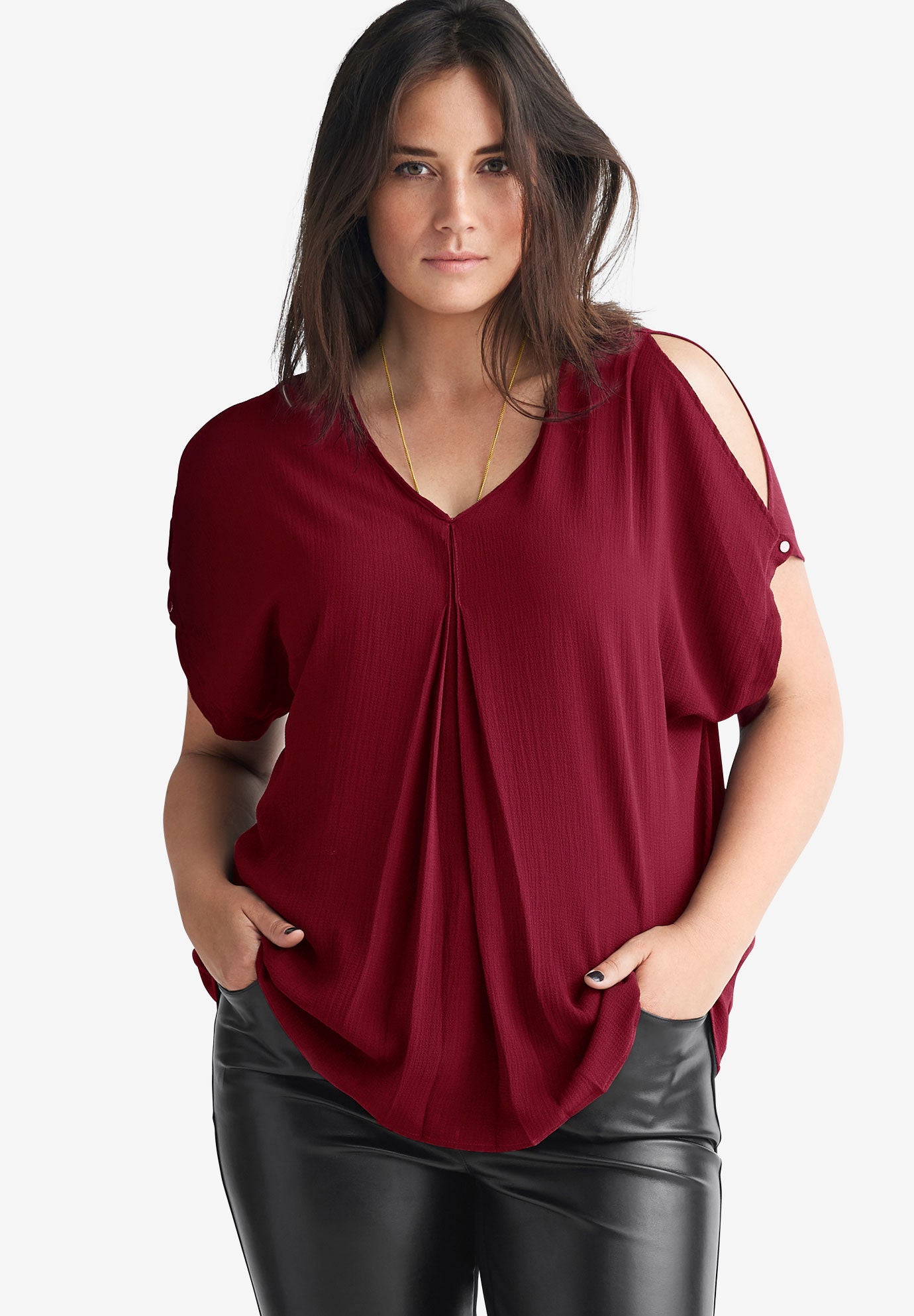 Slit sleeve blouse Clearance