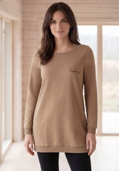 French Terry Love Tunic Sweatshirt