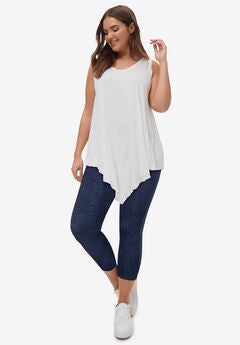 Plus Size Mid Rise Capris