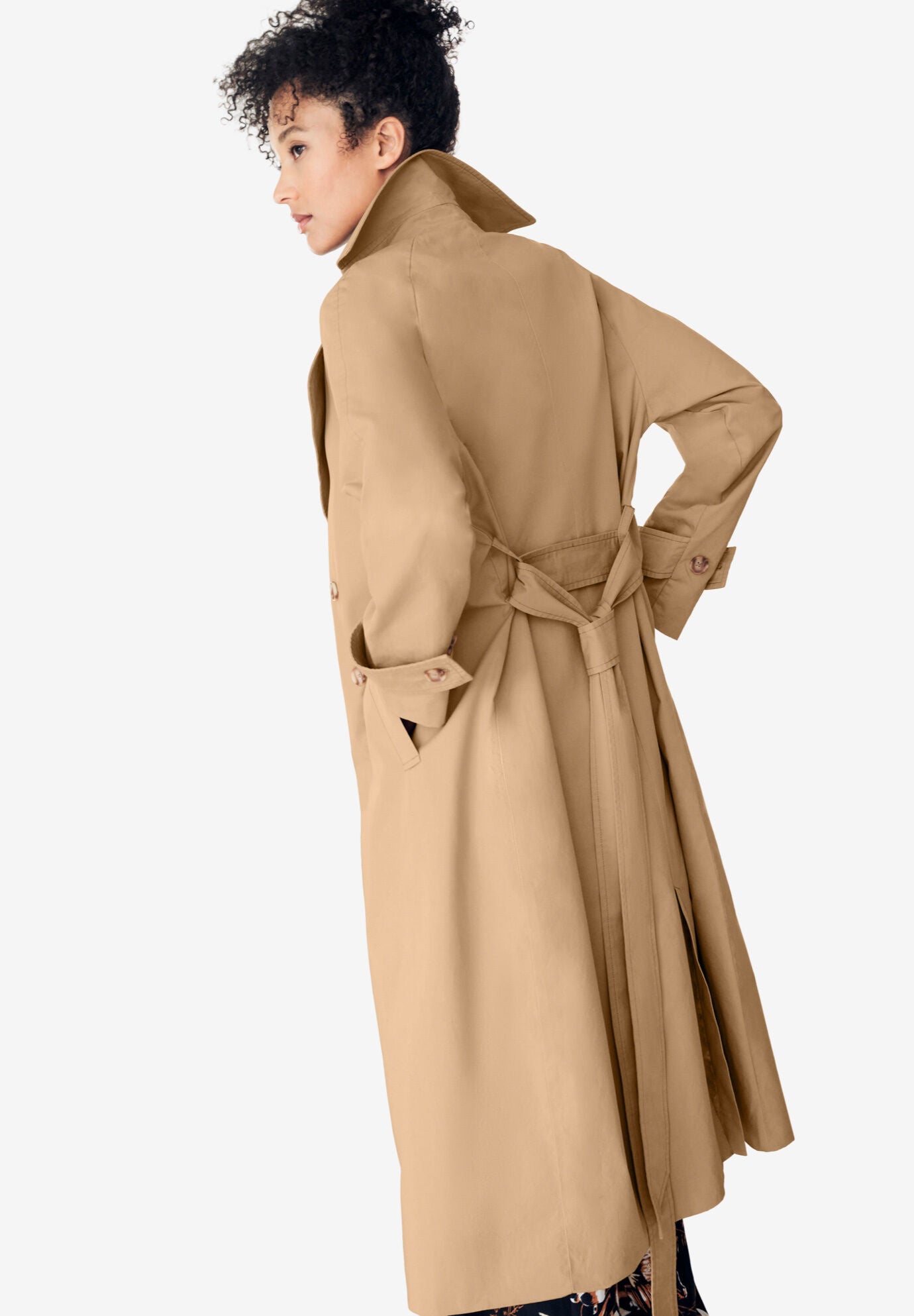 Woman within trench best sale coat