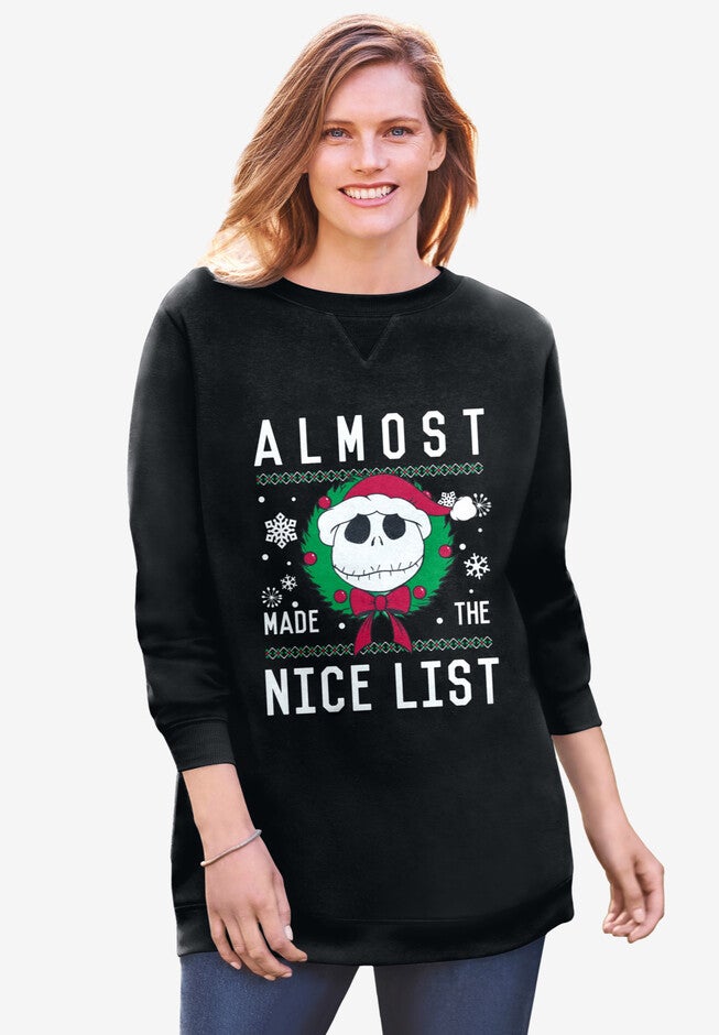 Disney Jack Skellington Fleece Sweatshirt, BLACK JACK SKELLINGTON, hi-res image number null