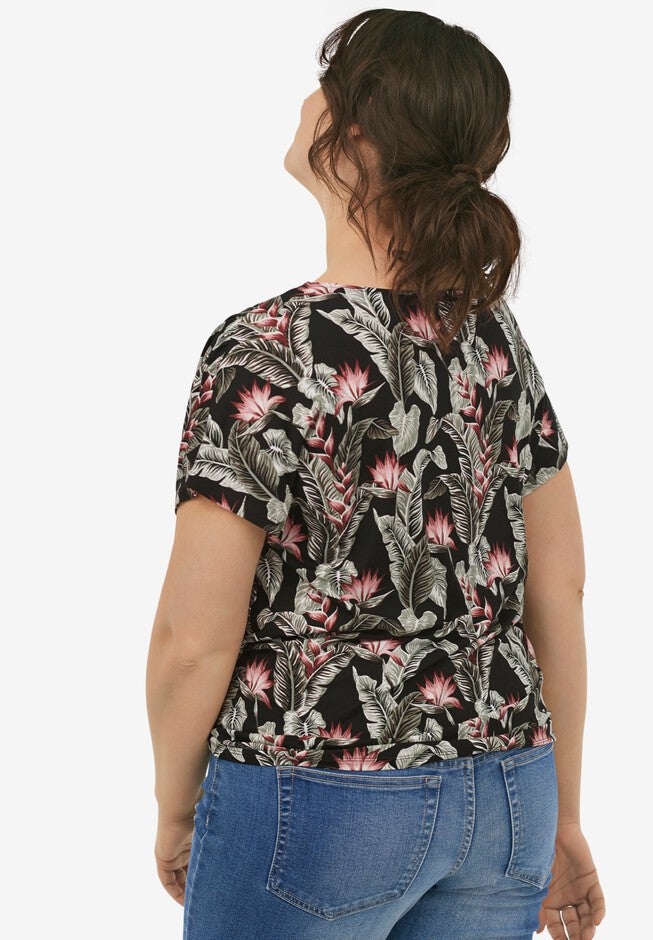 Tie-Front Tee, , on-hover image number 1