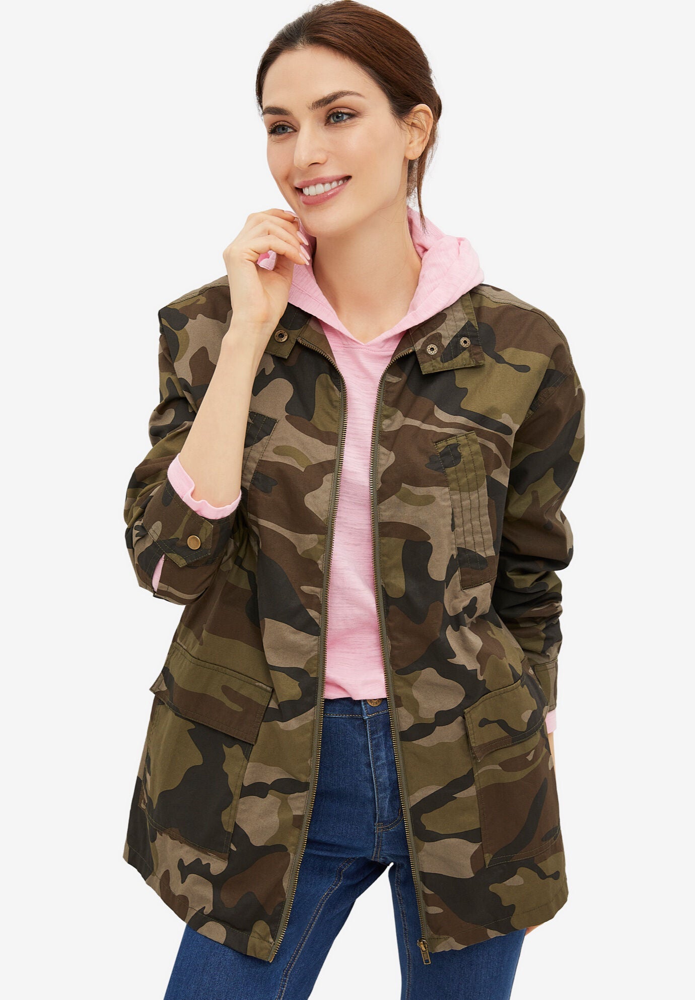 Ladies camo parka sales