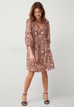 Crinkle Keyhole Empire Dress