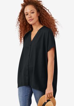 Oversized Linen-Blend Tunic