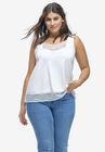 Lace-Trim Tank, , alternate image number null