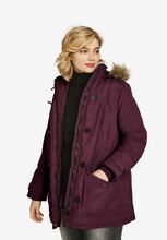 Faux Fur Trim Parka, MIDNIGHT BERRY