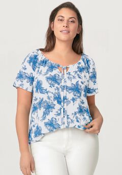 Keyhole Peasant Blouse