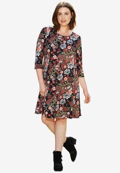 Madison Knit Three-Quarter Sleeve Dress