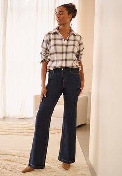 High-Rise Stretch Flare Leg Jeans