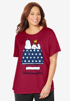 Peanuts Red Snoopy House Crewneck Tee