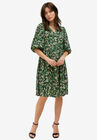 Notch Neck Empire Dress, , alternate image number null