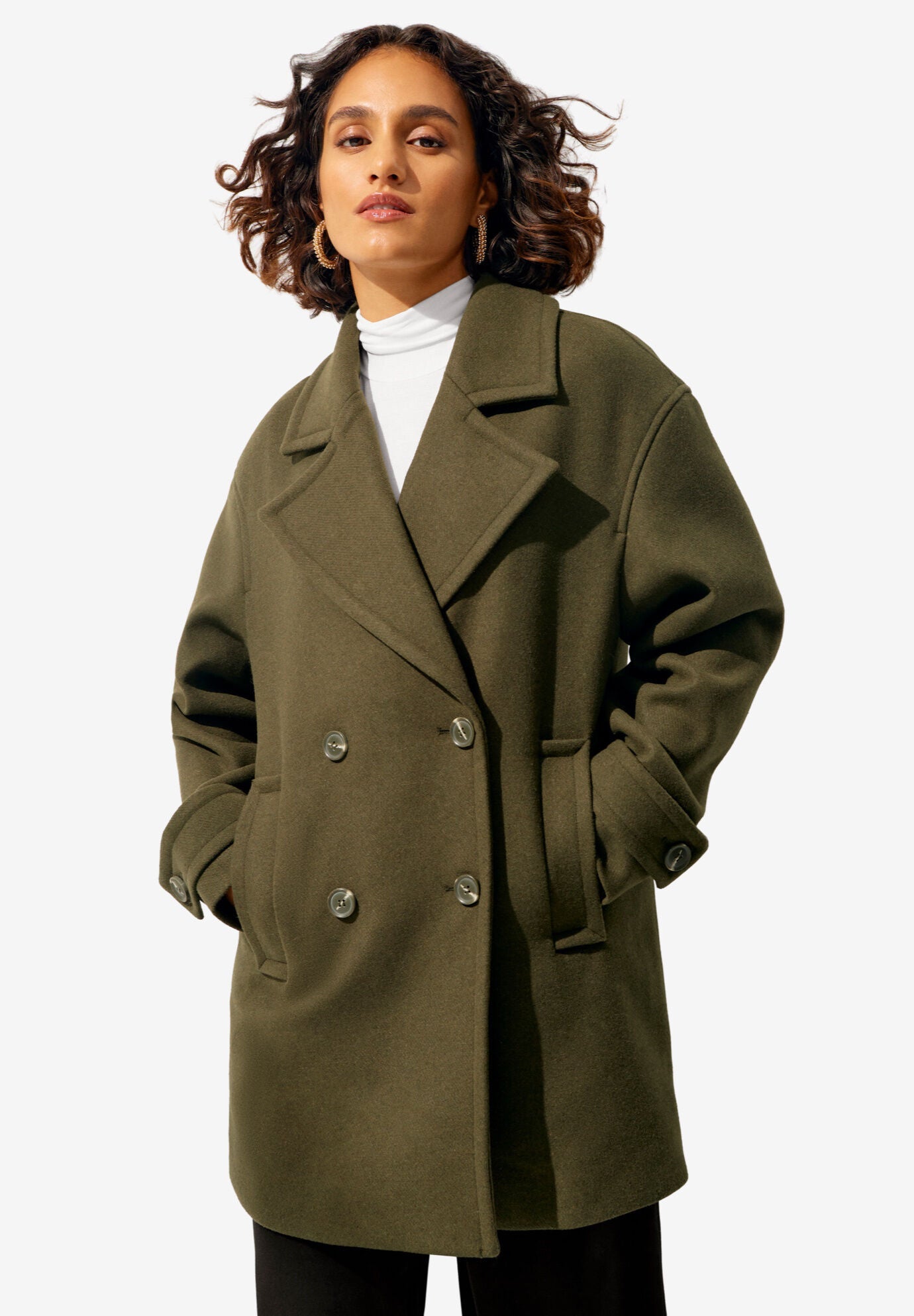 Woman within peacoat discount