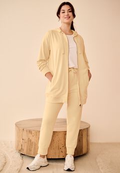 Ellos Studio French Terry Drawstring Elastic Waistband Jogger