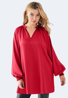 Plus Size Red Blouses