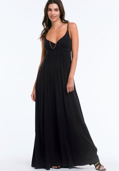 Knit Surplice Maxi Dress
