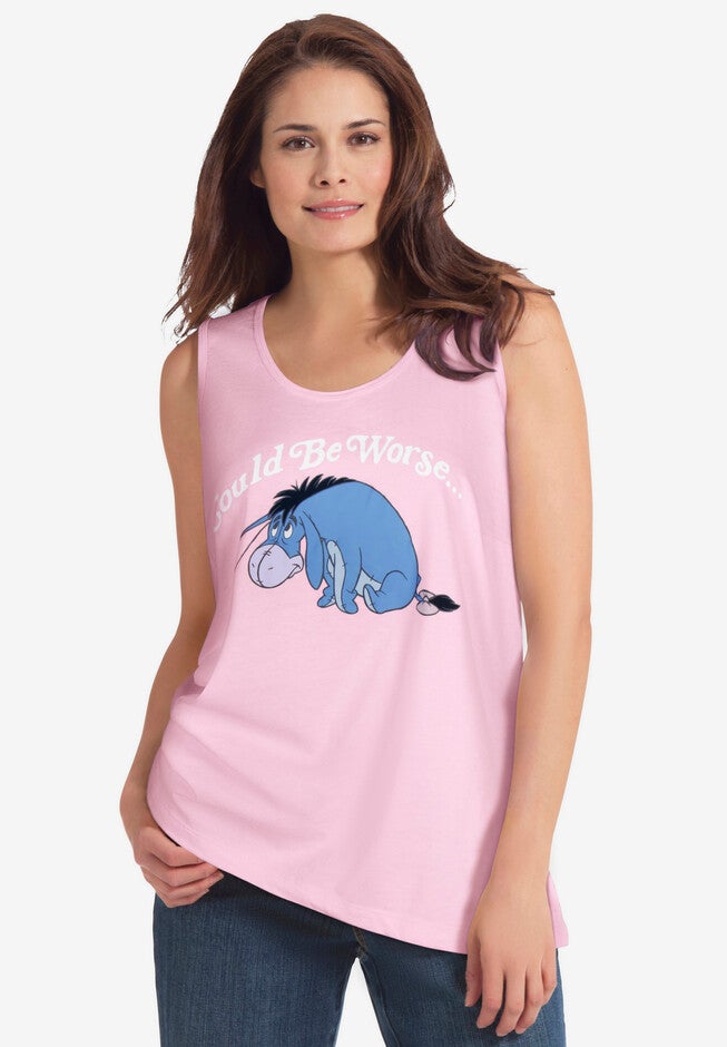 Sleeveless Eeyore Worse Tank, PINK EEYORE, hi-res image number null