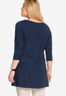 3/4 Sleeve Knit Tunic, , on-hover image number null