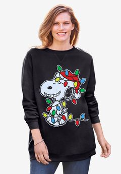 Peanuts Black Snoopy Lights Sweatshirt