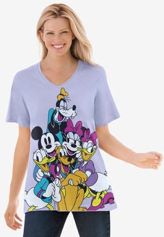 Short Sleeve V-neck Disney Friends Tee