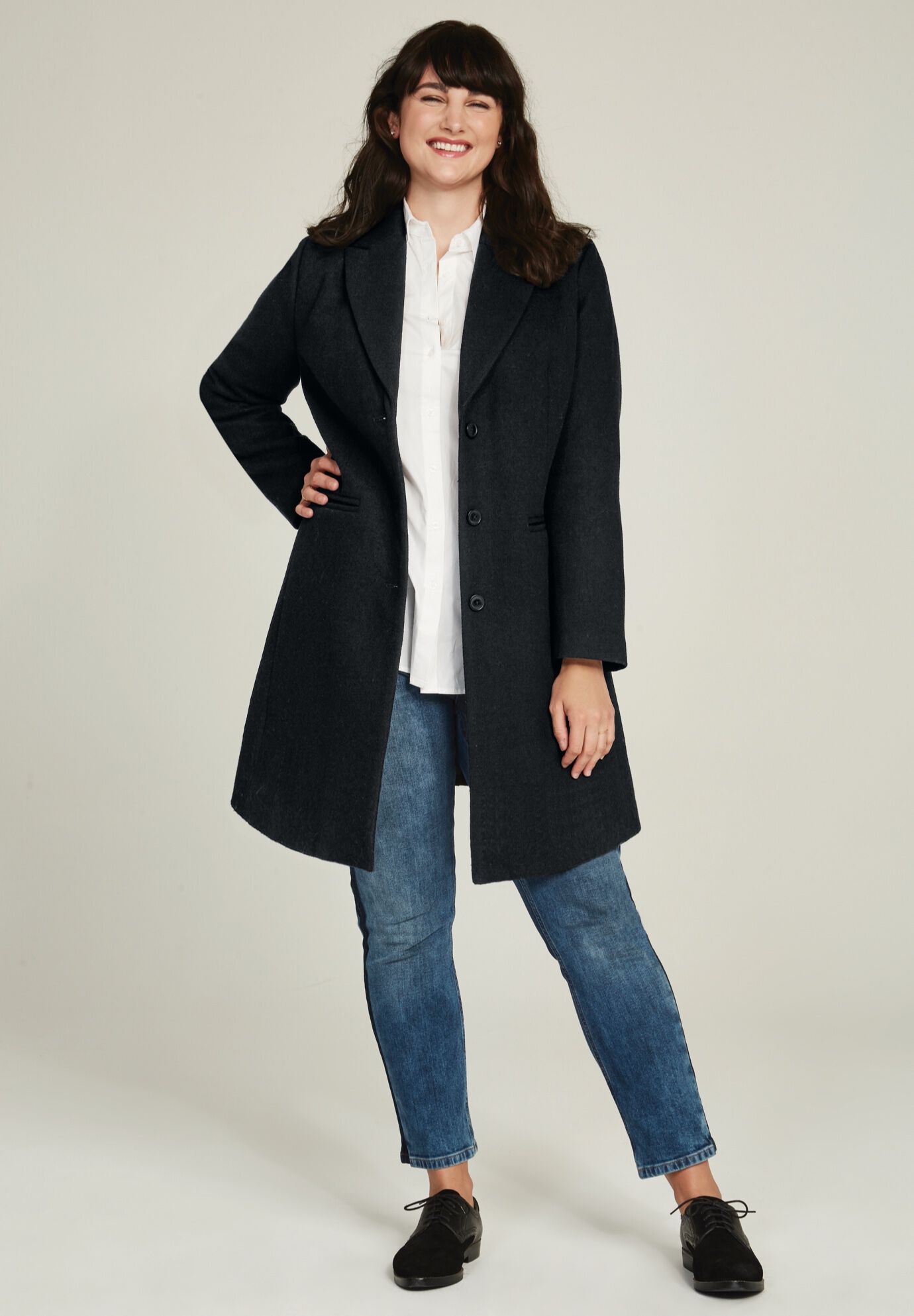Woman within deals wool coats