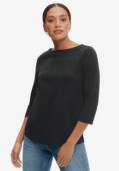 Plus Size Boatneck Tops