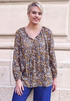 Tie Neck Peasant Tunic