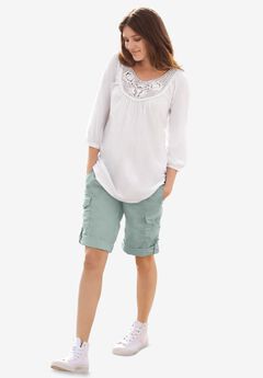 Plus Size Grey Shorts