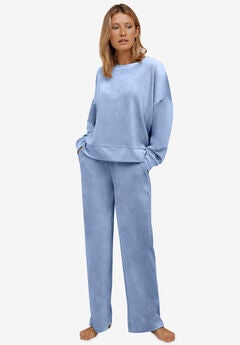 Boxy Velour Lounge Sweatshirt