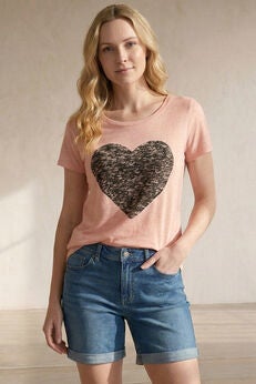100% Cotton Scoopneck Short Sleeve Graphic Tee