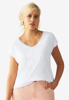 Crochet Trim Tee
