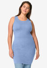 Long Sleeveless Tank, DUSTY CORNFLOWER, hi-res image number null
