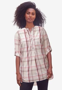 Breezy Cotton Henley Tunic