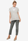 V-Neck Pullover Sweater Vest, HEATHER GREY, hi-res image number null
