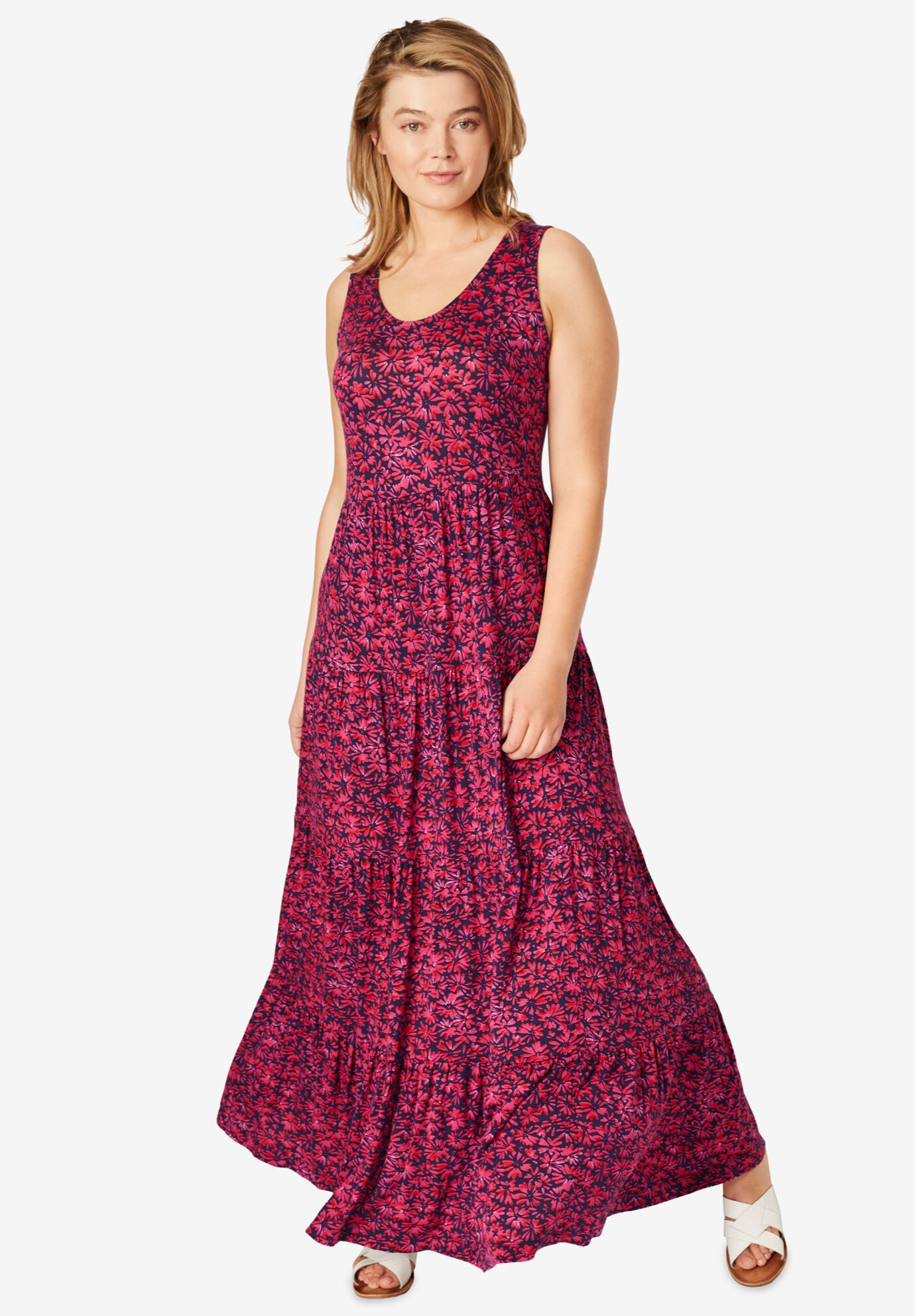 Woman within long dresses deals