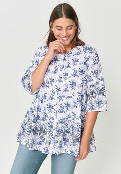 Plus Size Ruffle Trim Tops