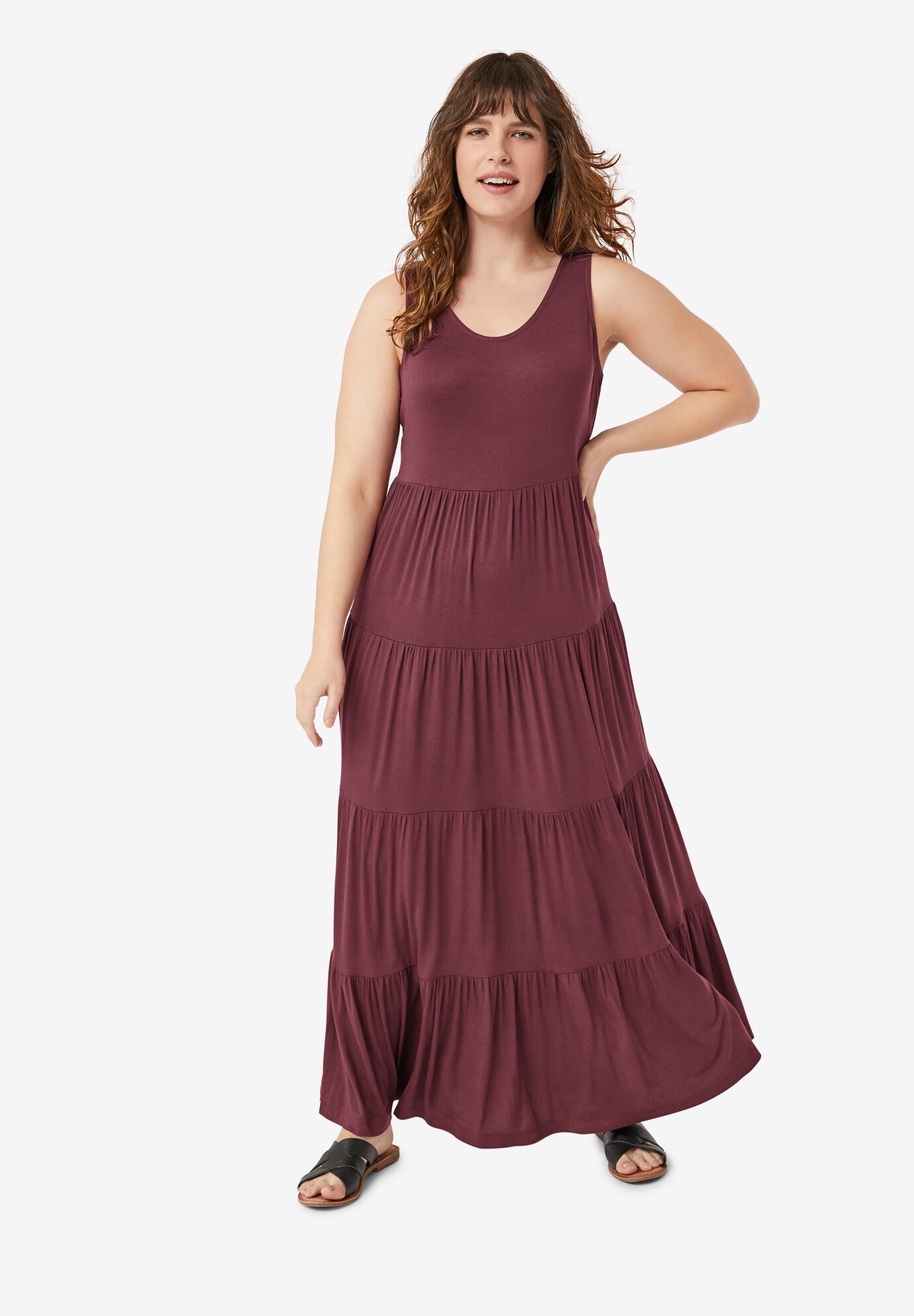 casual tiered maxi dress