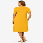 Stretch Knit A-Line Dress image number null