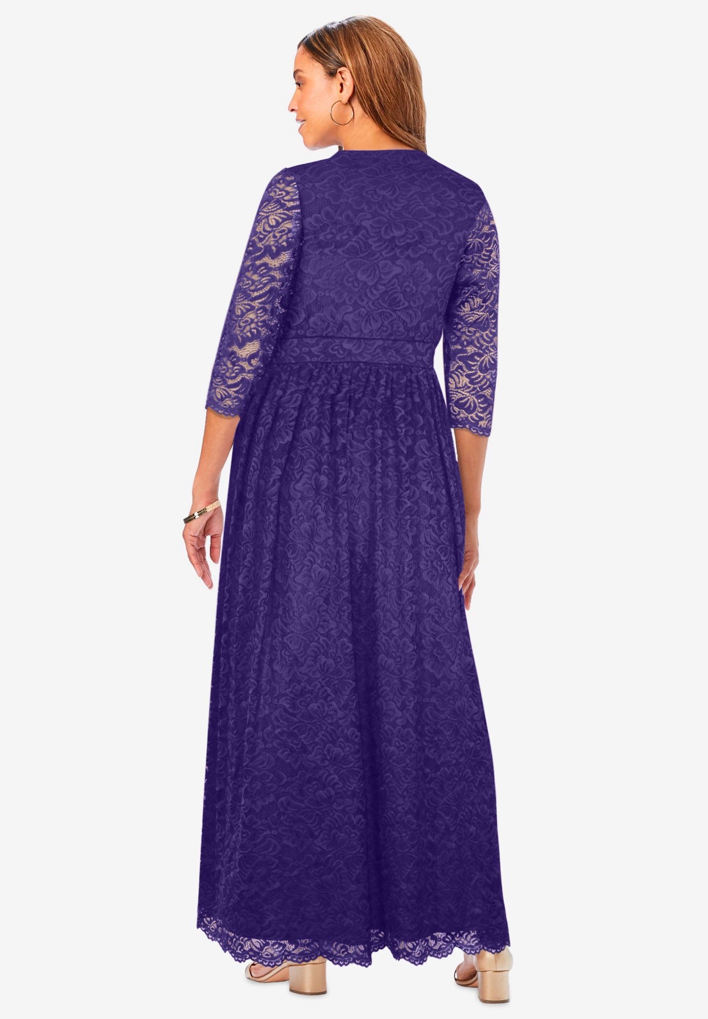 Maxi Lace Panel Dress - Effortless Romance in Motion main image 0