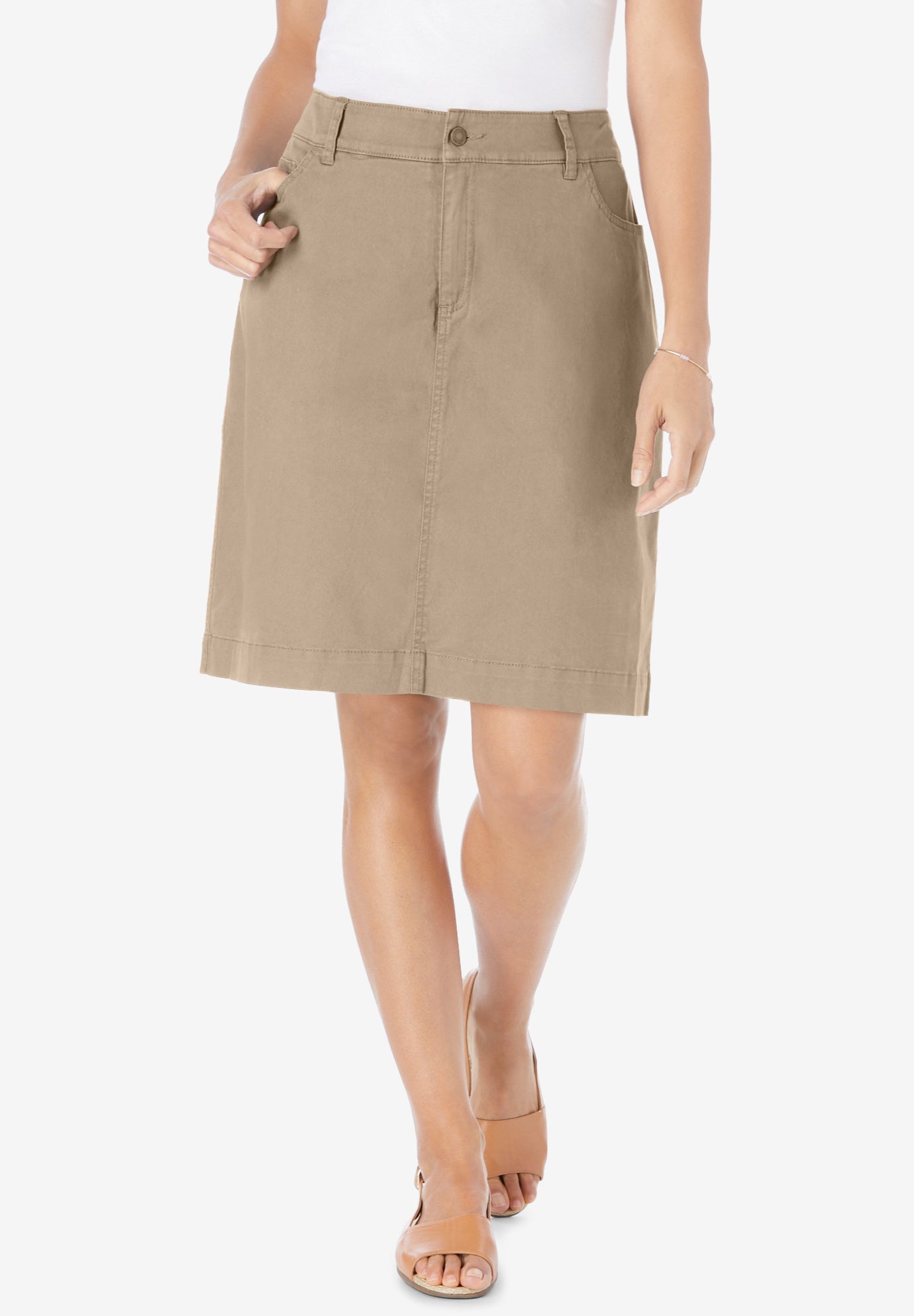 Adjustable Waist Chino Skort image number 0