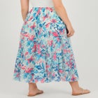 Pull-On Elastic Waist Crinkle Printed Skirt image number null