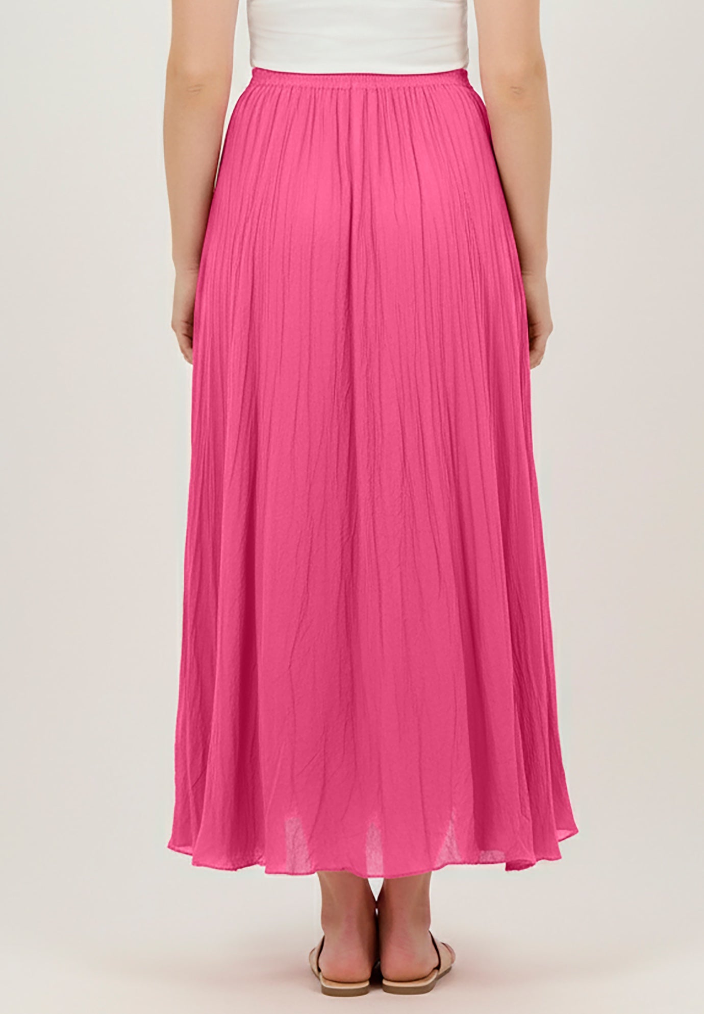 Pull-On Elastic Waist Crinkle Printed Skirt image number 1