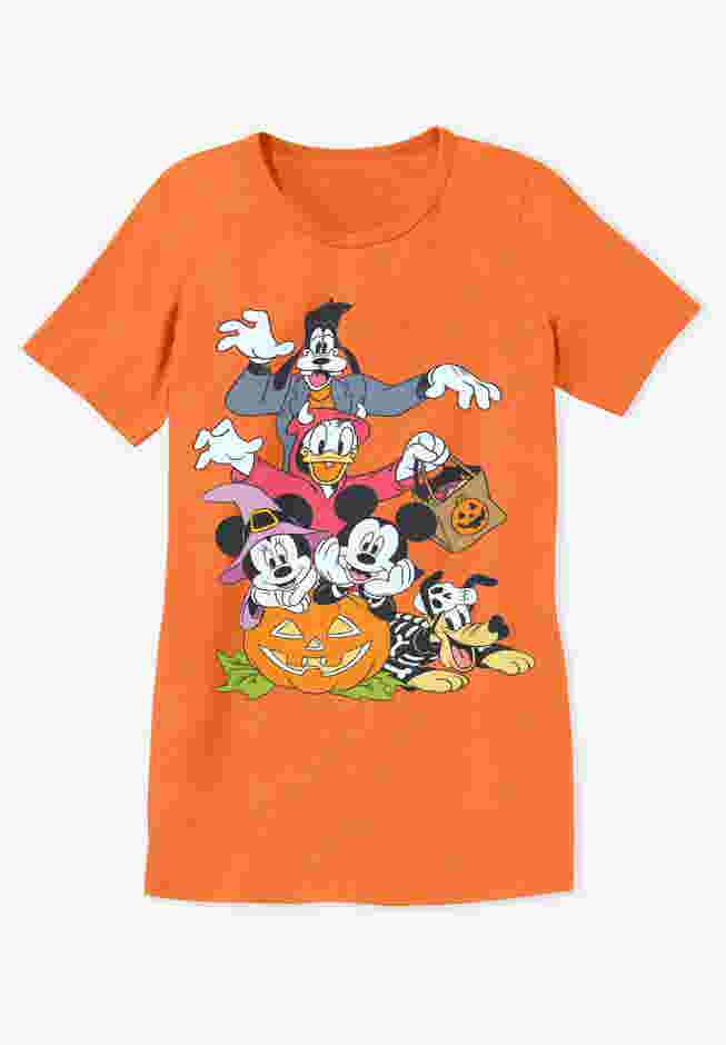 Disney Short Sleeve Crew Tee Orange Halloween Disney image number 1