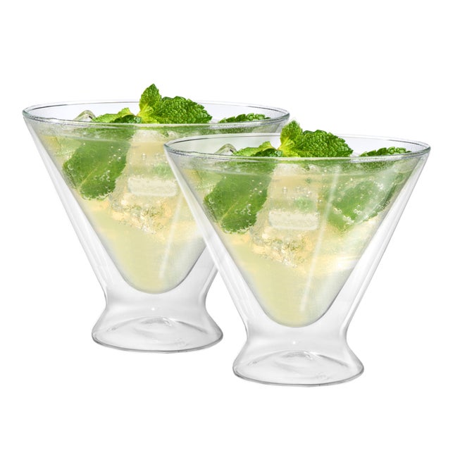 10 oz. Double Wall Martini Glasses, Set of 2 image number 0